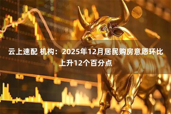 云上速配 机构：2025年12月居民购房意愿环比上升12个百分点